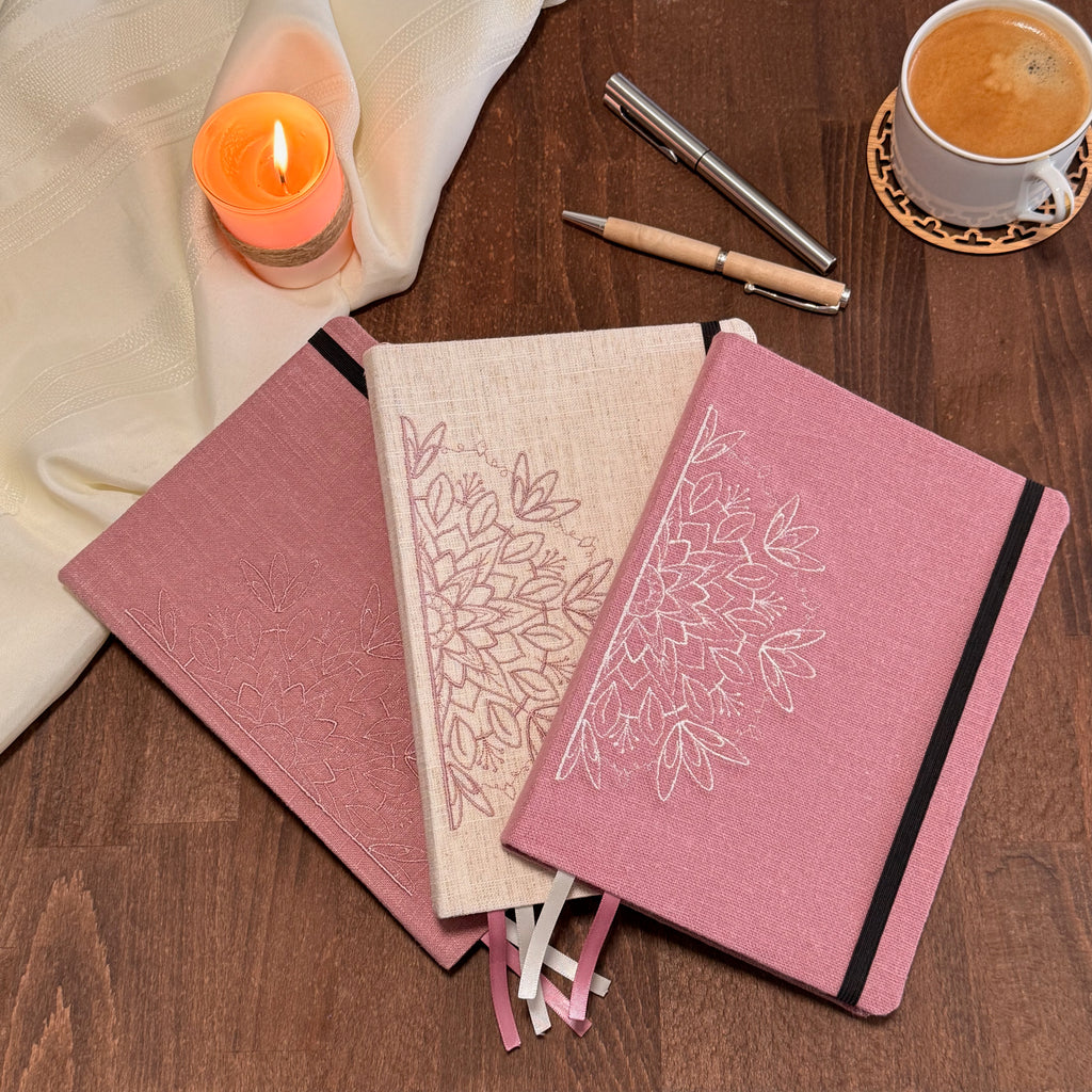 Carnet de croquis 100 pages - Collection Eclosion Motif Pensée - Format A5