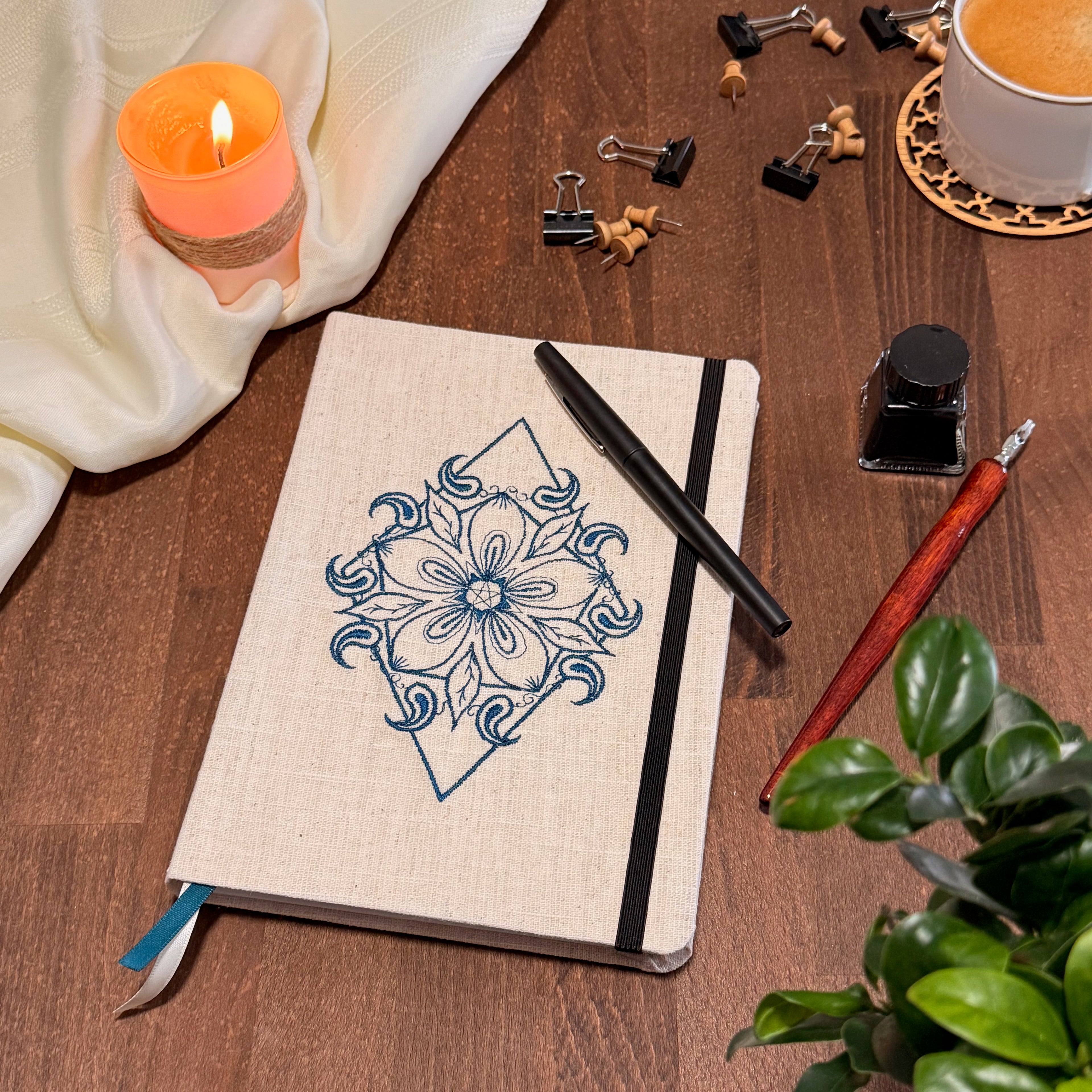 Carnet de notes 80 pages - Collection Eclosion Motif Belle de nuit - Format A5