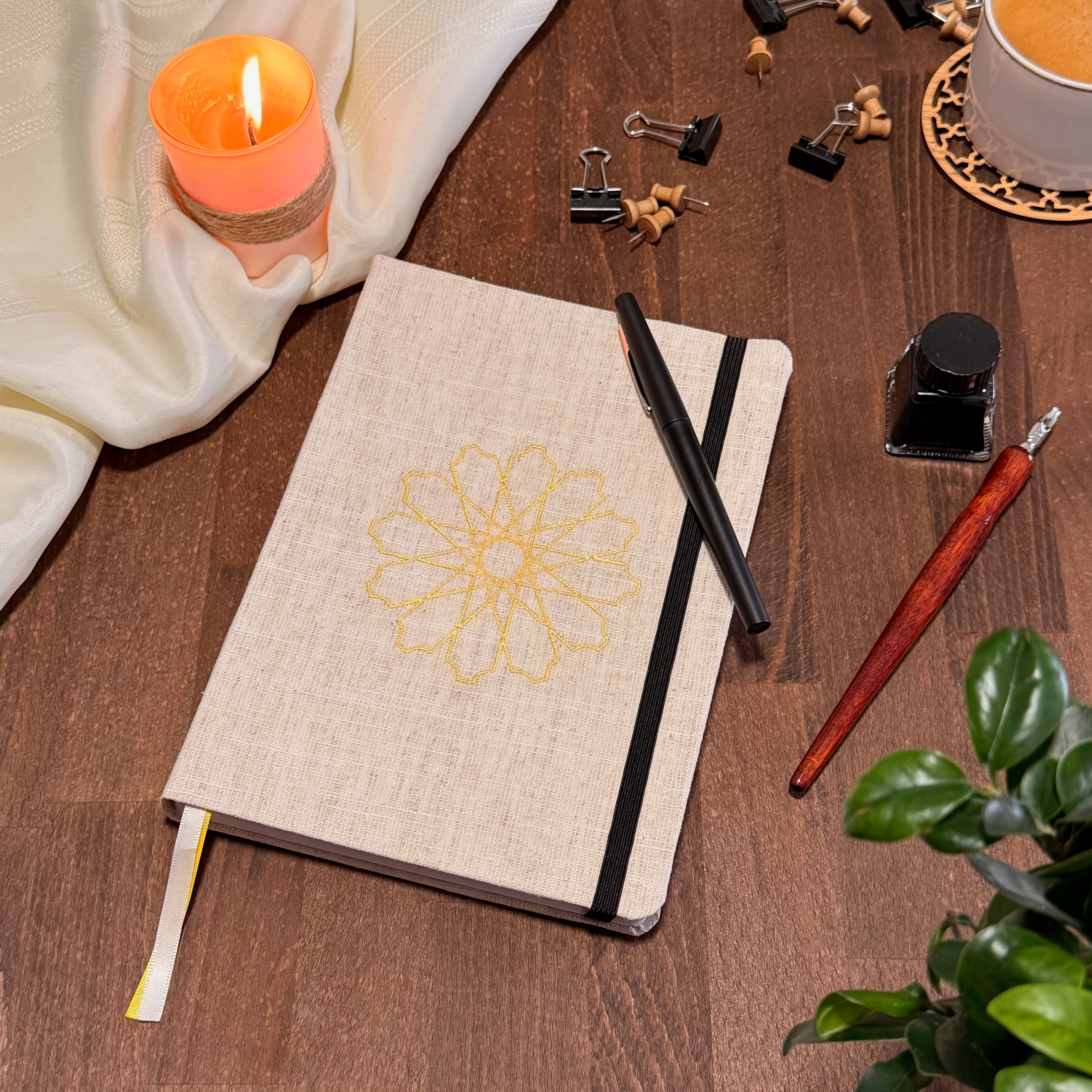 Carnet A5 - Collection Entrelacs Motif Ambre