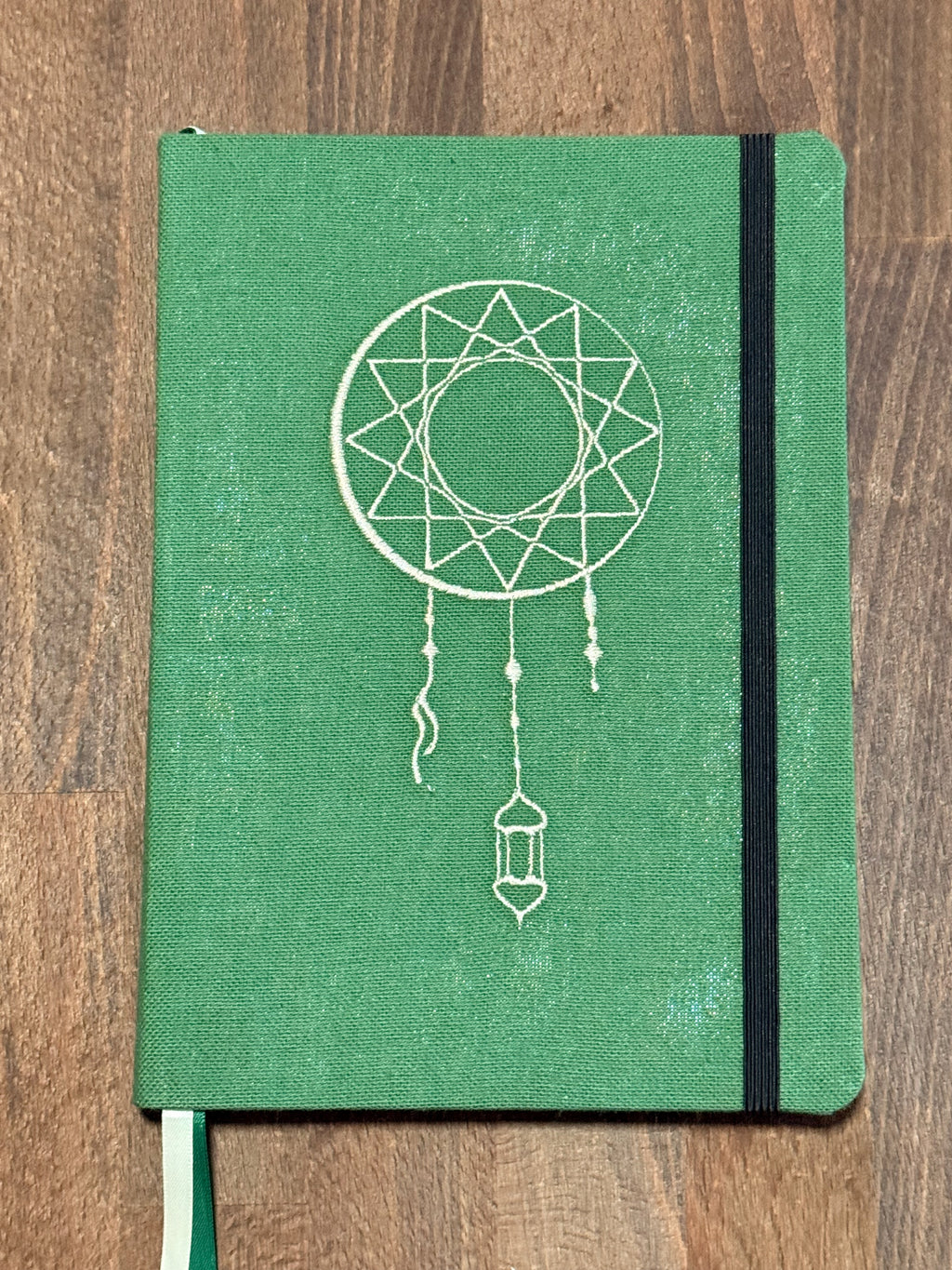 Carnet pointillé 120 pages - Collection Entrelacs Motif Emeraude - Format A5