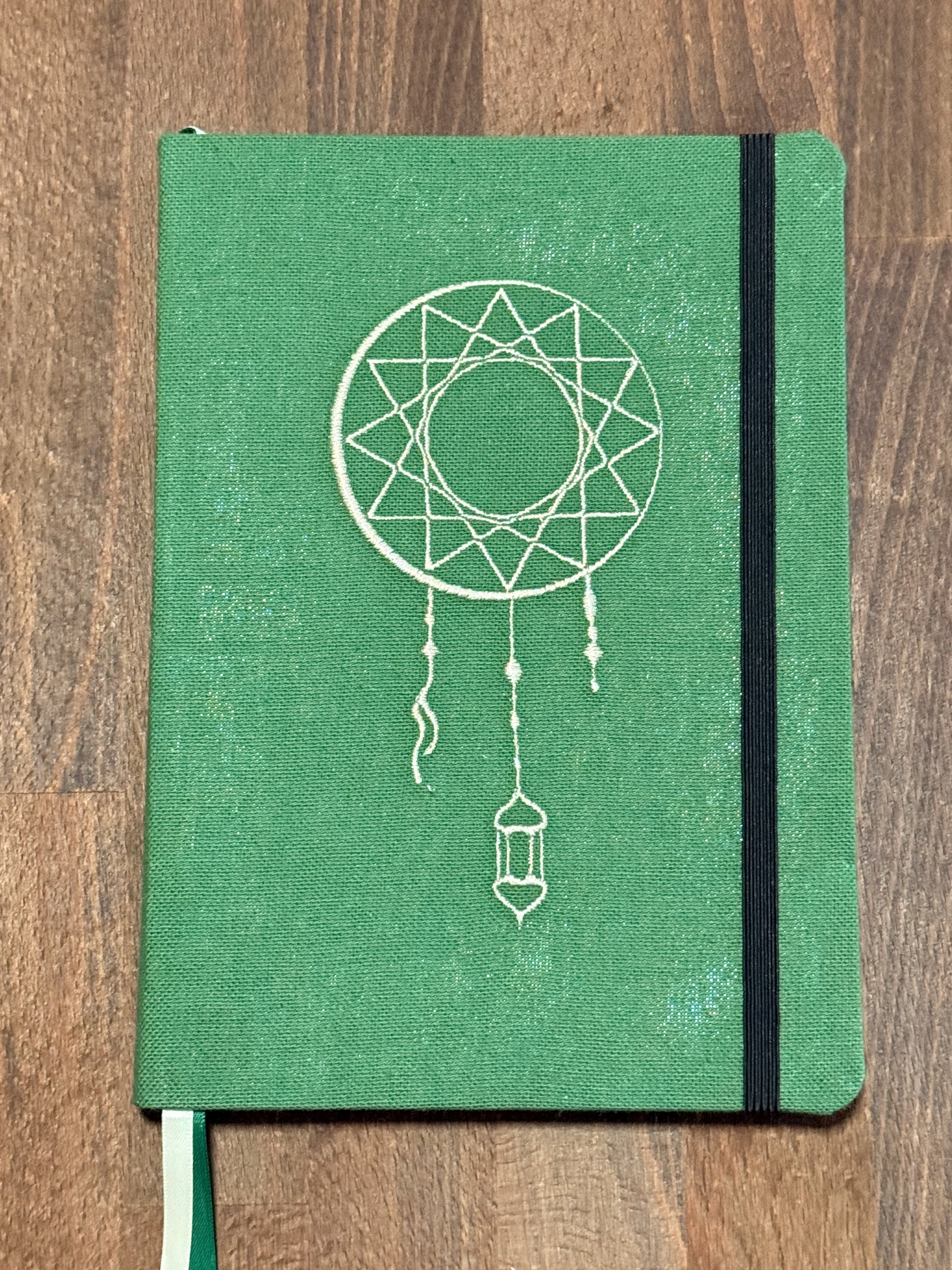 Carnet pointillé 120 pages - Collection Entrelacs Motif Emeraude - Format A5