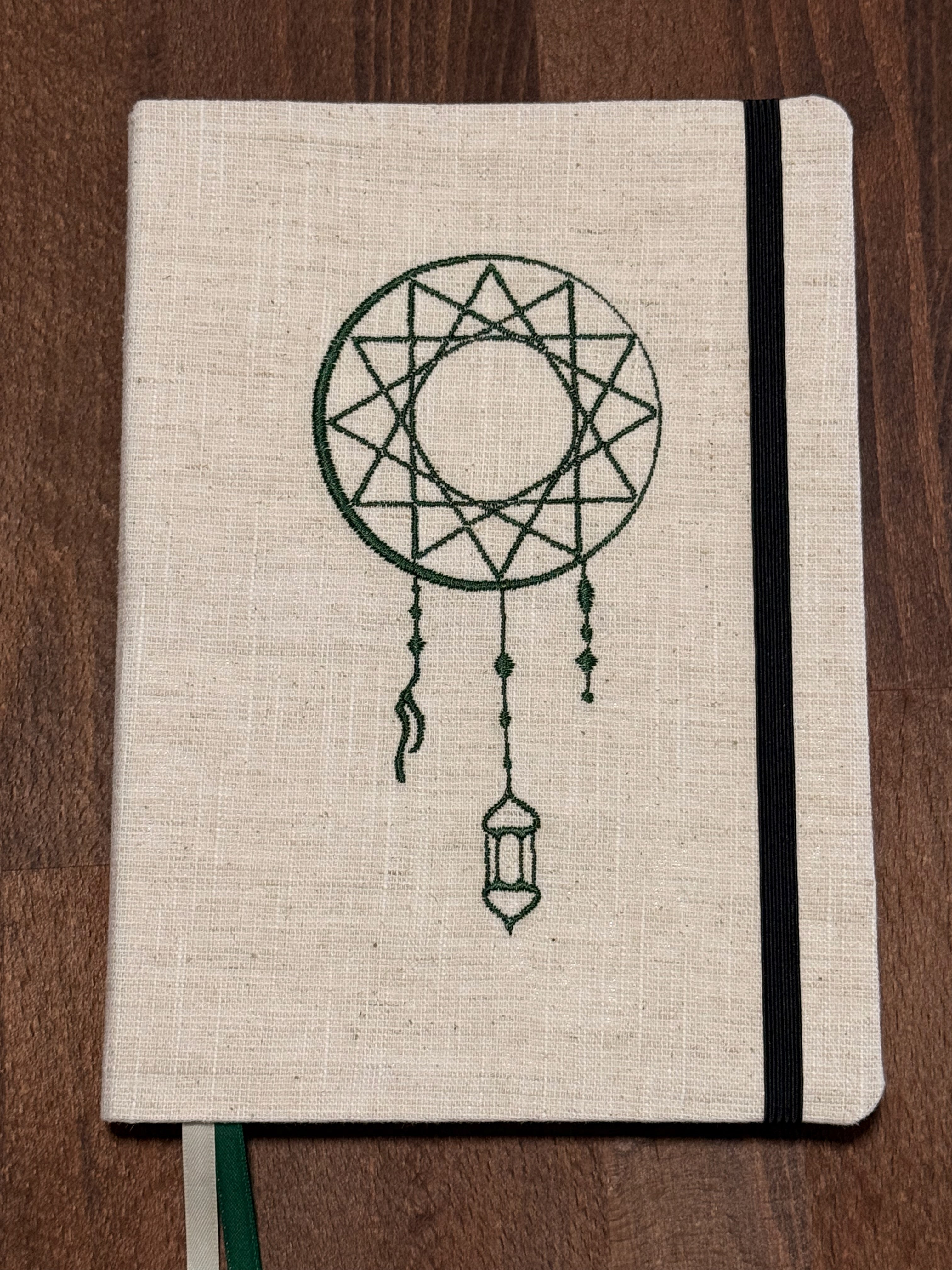 Carnet A5 - Collection Entrelacs Motif Emeraude