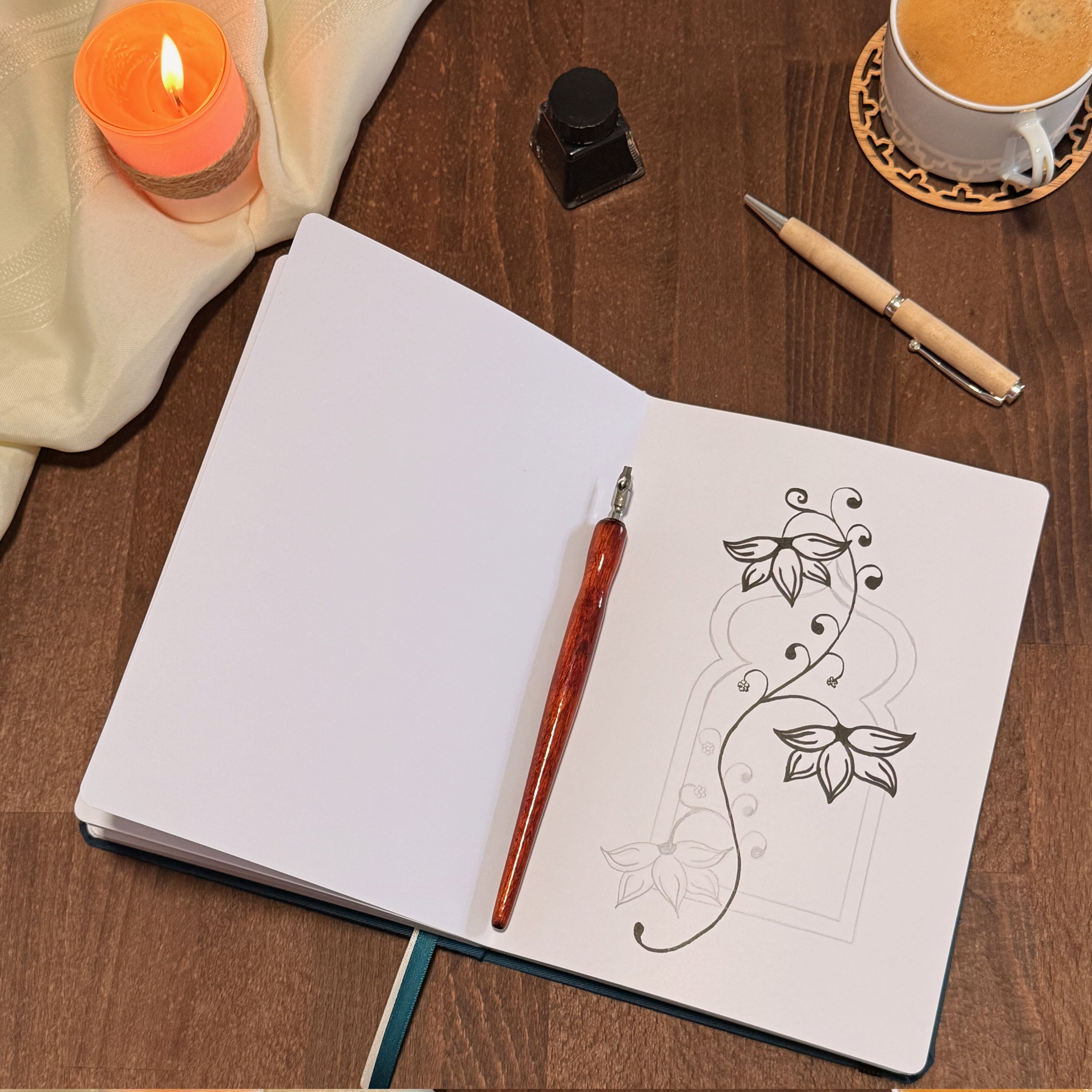 Carnet de croquis 60 pages - Collection Eclosion Motif Nectar - Format A5